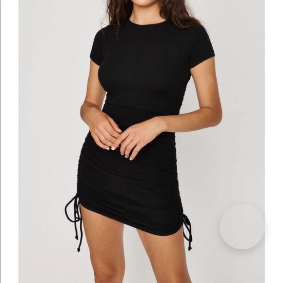Garage Dresses & Skirts - NWT Garage Black Ruched Side Tie Dress